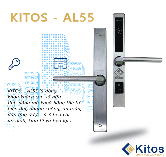 Khóa cửa thẻ từ Kitos KT-AL55