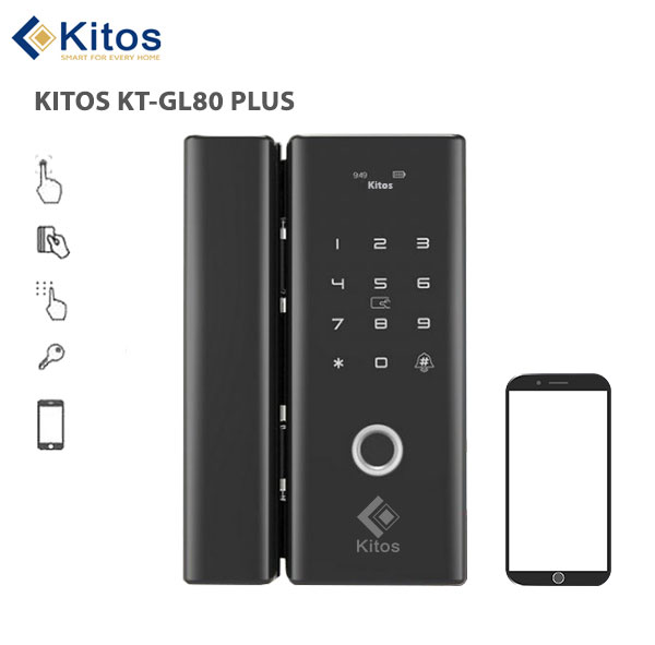 Khóa vân tay cửa kính Kitos KT-GL80 Plus