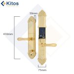 Khóa cửa điện tử tân cổ điển Kitos KT-C810 Golden